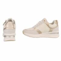 Damen Keilabsatz-Sneakers - beige