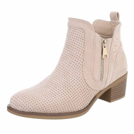 Damen Klassische Stiefeletten - beigesuede