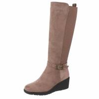 Damen High-Heel Stiefel - khaki