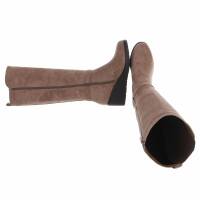 Damen High-Heel Stiefel - khaki