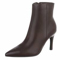 Damen High-Heel Stiefeletten - brown