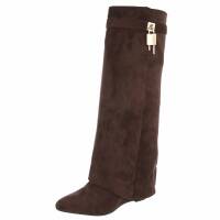 Damen High-Heel Stiefel - brownsuede