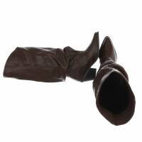 Damen High-Heel Stiefel - brownpu