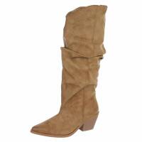 Damen High-Heel Stiefel - khakipu