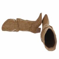 Damen High-Heel Stiefel - khakipu