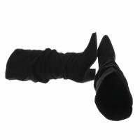 Damen High-Heel Stiefel - blacksuede