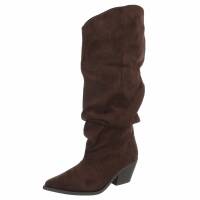 Damen High-Heel Stiefel - brownsuede