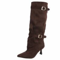 Damen High-Heel Stiefel - brownsuede