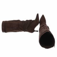 Damen High-Heel Stiefel - brownsuede