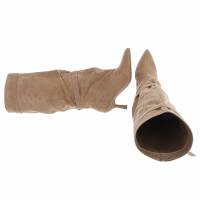Damen High-Heel Stiefel - khakisuede