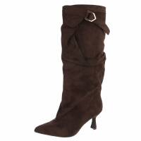 Damen High-Heel Stiefel - brownsuede