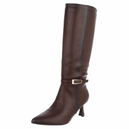 Damen High-Heel Stiefel - winepu