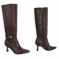 Damen High-Heel Stiefel - winepu