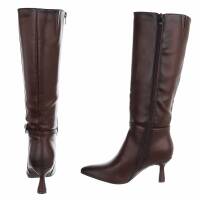 Damen High-Heel Stiefel - winepu