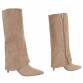 Damen High-Heel Stiefel - khaki