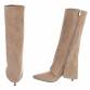 Damen High-Heel Stiefel - khaki