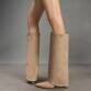 Damen High-Heel Stiefel - khaki