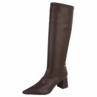 Damen High-Heel Stiefel - pubrown