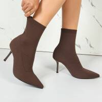 Damen High-Heel Stiefeletten - brown