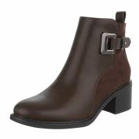 Damen High-Heel Stiefeletten - brown