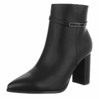 Damen High-Heel Stiefeletten - black