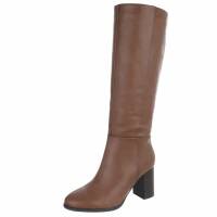 Damen High-Heel Stiefeletten - khaki