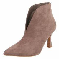 Damen High-Heel Stiefeletten - khaki