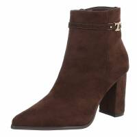 Damen High-Heel Stiefeletten - brown