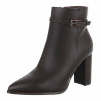Damen High-Heel Stiefeletten - brown