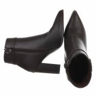 Damen High-Heel Stiefeletten - brown