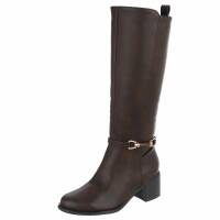 Damen High-Heel Stiefel - brown