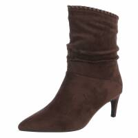 Damen High-Heel Stiefeletten - brown