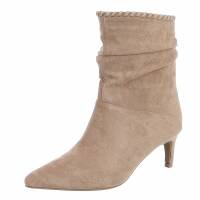 Damen High-Heel Stiefeletten - khaki