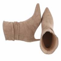 Damen High-Heel Stiefeletten - khaki
