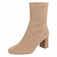 Damen High-Heel Stiefeletten - khaki