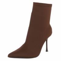 Damen High-Heel Stiefeletten - brown