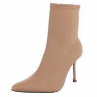 Damen High-Heel Stiefeletten - khaki