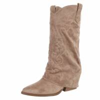 Damen Western- & Bikerboots - khaki