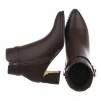 Damen High-Heel Stiefeletten - brown
