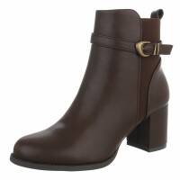 Damen High-Heel Stiefeletten - brown