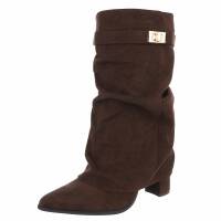 Damen High-Heel Stiefeletten - brownsuede