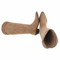 Damen Western- & Bikerboots - khaki