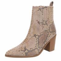 Damen High-Heel Stiefeletten - snakepu