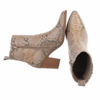 Damen High-Heel Stiefeletten - snakepu