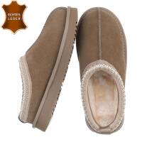 Damen Echtleder Winterstiefeletten - khaki