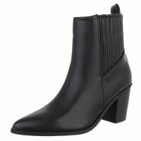 Damen High-Heel Stiefeletten - blackpu