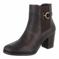 Damen High-Heel Stiefeletten - brown
