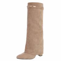 Damen High-Heel Stiefel - khaki