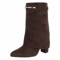 Damen High-Heel Stiefeletten - brown