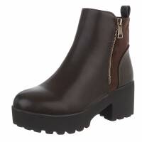 Damen High-Heel Stiefeletten - brown